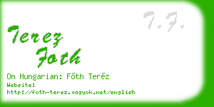 terez foth business card